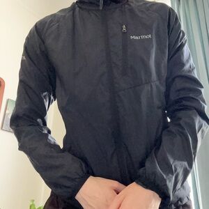 Marmot Black Windbreaker Lightweight Performance Jacket